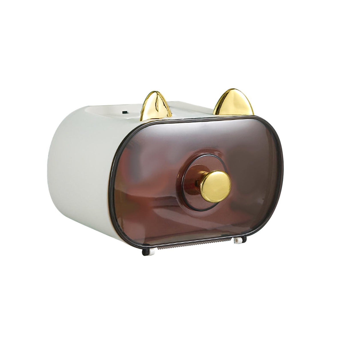 Maxbell Tissue Case with Handle Decoration Cute for Vanity Countertop Desktop Car White