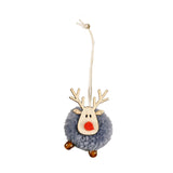 Maxbell Christmas Reindeer Figures Decoration Elk Deer Doll for New Year Garden gray
