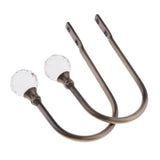 Max 2Pcs Curtain Tieback Hooks U Tie Backs for Voiles Curtain Holdback Bronze