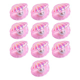 Maxbell 10 Pieces Cute Resin Cabochons Charms Pearl Shells Shaped Headwear Pink