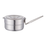 Maxbell Camping Pot with Foldable Handle Portable 1.5L for Travel Fishing Cooking