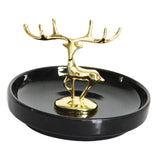 Maxbell Modern Reindeer Figurine Animal Statue Sculpture for Bookshelf Cabinet Decor Standing