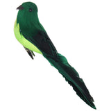 Max Colours Artificial Feather Foam Birds with Clamp Garden Tree Decor Green