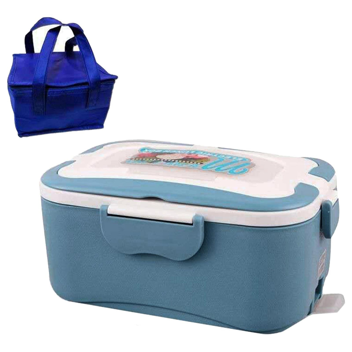 Maxbell Car Lunch Box Food Heater Leakproof Portable for Office Adults 12V Blue