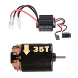 Max 540 Brushed Electric Motor 35T 60A Brushed ESC Combo for 1/10 Axial RC4WD