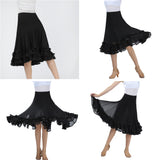 Max Flamenco Ballroom Waltz Dance Big Swing Skirt Tulle Modern Costume Black