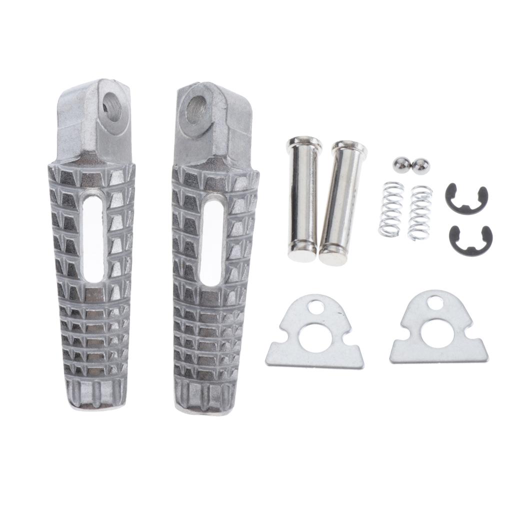 Maxbell Motorcycle CNC Front Footrests Footpeg Pedals For GSXR 600 750 06-18 Silver