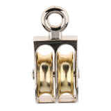 Max Fixed Eye Pulley Sheave Rigging Hoist Rope Hanging Lifting Double Wheel 40mm