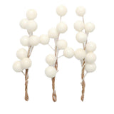 Max 3 Pieces Berry Holly Hairpins Woman Bridal Hair Sticks White