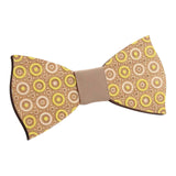 Maxbell Wood Bow Tie Decoration Men Fashion for Birthday Festival Wedding Circle