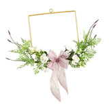 Max Maxb Artificial Flowers Metal Hoop Wreath Hanging Garland Wedding Home Square