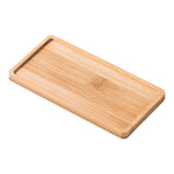 Maxbell Wooden Bathroom Tray Vanity Plate Soap Dispenser Tray Soap Holder for Home Rectangle A