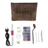 Maxbell EU Plug Hot Fix Applicator Rhinestone Setter Wand Heater Tool Kit Set White