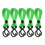 Maxbell 5Pcs Outdoor Backpack Hooks Multi Purpose Stroller Hooks fluorescent green