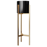 Maxbell Flower Pot Stand Support Planter Storage Display for Garden Home Bedroom 20cmx90cm Black