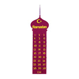 Maxbell Ramadan Countdown Calendar Eid Mubarak Advent Calendar Style A Wine Red