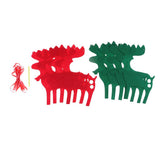 Max 8 Pieces Multiple Style Xmas Ornament Decorations 200x140mm Elk