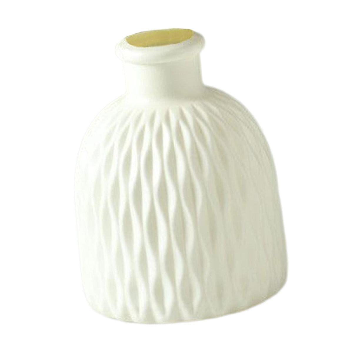 Maxbell Flower Vase Gift Art Crafts Plastic Vase for Centerpiece Desktop Living Room White
