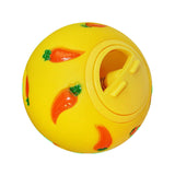 Maxbell Pet Slow Feeder Bowl Snack Toy Ball Interactive Bunny Toy for Puppy Yellow