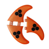 Maxbell Surfboards Thruster Fins Parts Durable 3Pcs/Set for Dinghy Surf Boards Canoe Orange G3