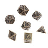 Max 7 Polyhedral Metal Dice for Dragon Scale DnD Pathfinder RPG Board Games