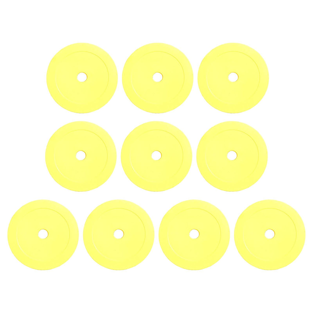Maxbell 10Pcs Flat Cones Non Slip Training Spot Markers for Boxing Baseball Soccer Yellow