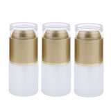 Max 3 Piece 20ml Frosting Glass Refillable Empty Pump Spray Bottle 02 Golden Cap
