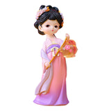 Maxbell Traditional Chinese Girls Statue Sculpture Entryway Window Resin Figurines Lantern