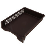 Max Acrylic Side Load Stackable A4 Paper Tray Organizer Folders Storage Brown