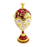 Maxbell Mini Enamel Rhinestone Easter Egg Jewelry Box Birthday Wedding Ring Box