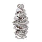 Maxbell Ceramic Vase Decorative Vases Dried Flower Container for Dining Room Decor S Silver