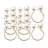 Maxbell 10Pcs U Shape Napkin Rings Elegant for Thanksgiving Baby Shower Farmhouse Aureate
