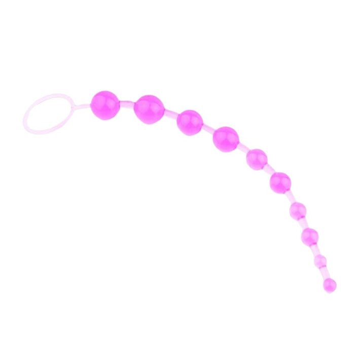 Maxbell Plastic Anal Butt Plug Back Court Pull Beads Prostate Massage Sex Toy Red