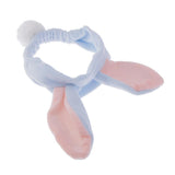 Maxbell Lovely Rabbit Ears Hair Band Soft Flocking Head Wrap Makeup Headband Blue