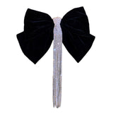Maxbell Bowknot Fringe Hair Clip Styling Headdress for Valentine'S Day Anniversary Black