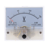 Max 85C1 DC Rectangle Ammeter Amp Current Tester Analog Panel Voltmeter 0-150 V