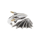 Maxbell Open Finger Ring Adjustable Retro Flying Dragon Ring for Prom Daily Wear Men