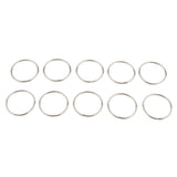Maxbell 10Pcs Split Key Chain Ring Loose leaf Rings For Keychain ,Crafts Silver-32mm