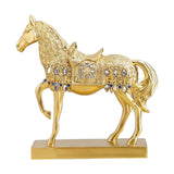 Maxbell Modern Horse Statue Figurine Decorative for Living Room Decoration Ornament Aureate