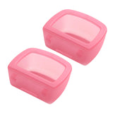 Maxbell 2 Pieces Crate Dog Bowls for Wire Cages or Crates for Pets Puppy Guinea Pigs Pink