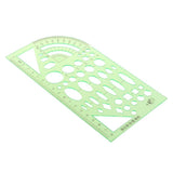 Maxbell Green Plastic Drafting Drawing Tool Ruler Geometric Oval Template for Students 1