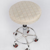 Max Round Home Bar Stool Chair Cover Slipcover Grid Beige Grid -35cm