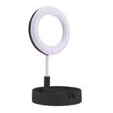 Maxbell light with Phone Holder Makeup Mirror USB for Live Stream Table Black