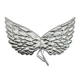 Maxbell Lovely Fairy Wing Butterfly Wing Prop for Carnival Costume Silver