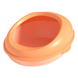 Maxbell Cat Litter Box Sandbox Detachable Design Bedpan for Adult Cats Kittens Orange