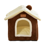 Maxbell Cat Bed Snooze Removable Sleeping Kennel Cat House for Kitten Dog Puppy Coffee