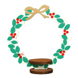 Maxbell Wooden Christmas Standing Wreath Tabletop Decoration Wooden Decorative Sign