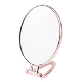Maxbell Folding Handheld Double Sided Mirror Table Makeup Mirror for Travel  Pink