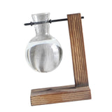 Max Test Tube Flower Vase Wooden Stand for Hydroponic Plant Stand with 1 Vase