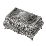 Maxbell Vintage Princess Flower Engraving Treasure Box Jewelry Storage Showcase S